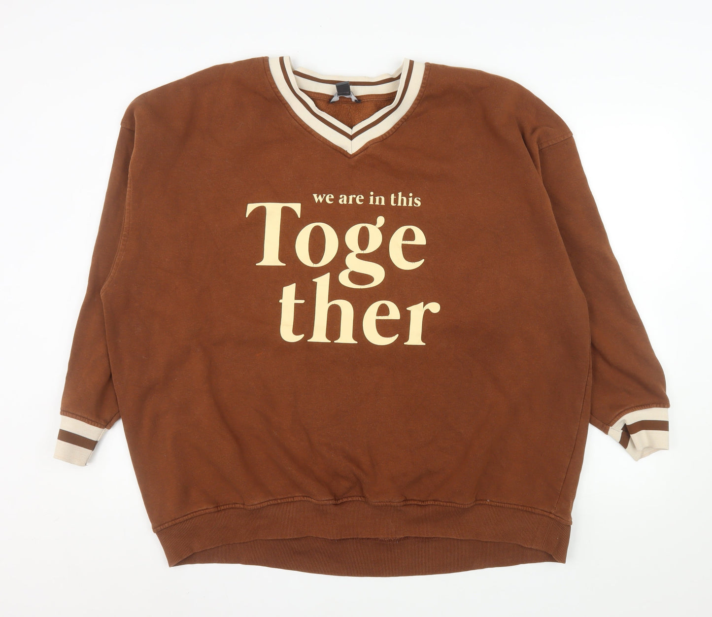 Womens UK Size XL Primark Brown Pullover Sweatshirt