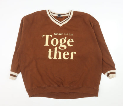 Womens UK Size XL Primark Brown Pullover Sweatshirt