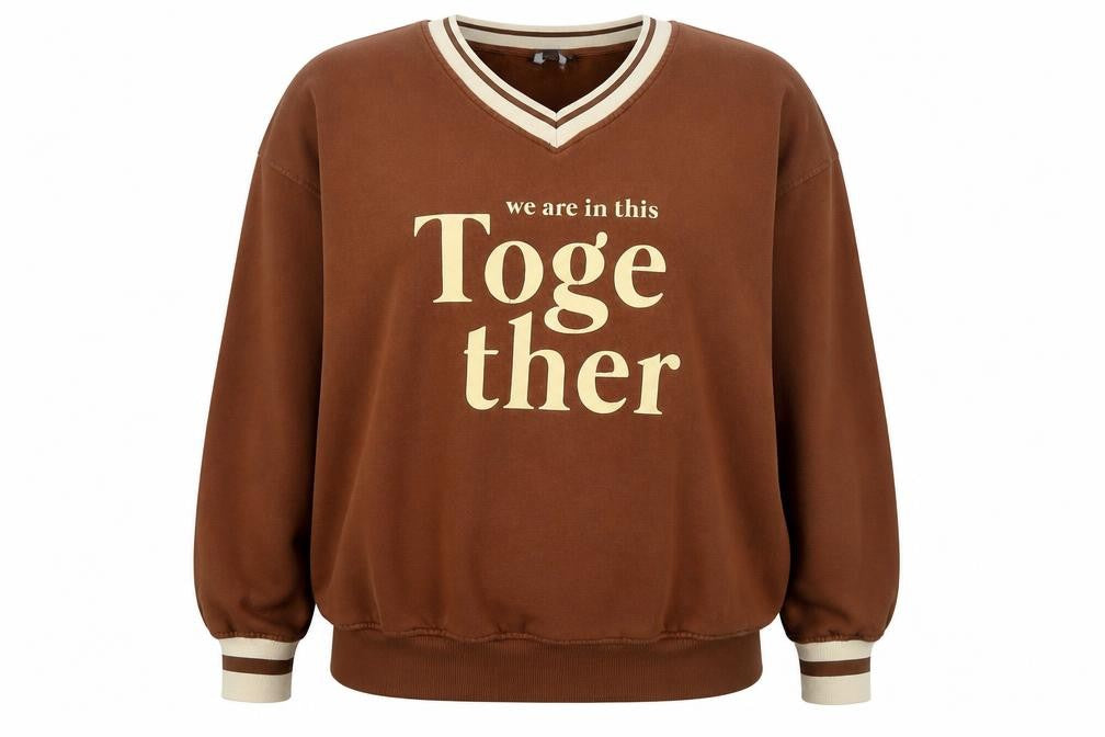 Womens UK Size XL Primark Brown Pullover Sweatshirt