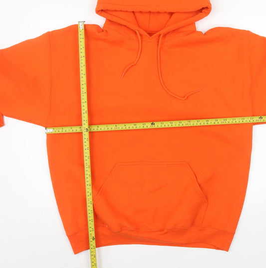 Womens UK Size L Gildan Orange Pullover Hoodie