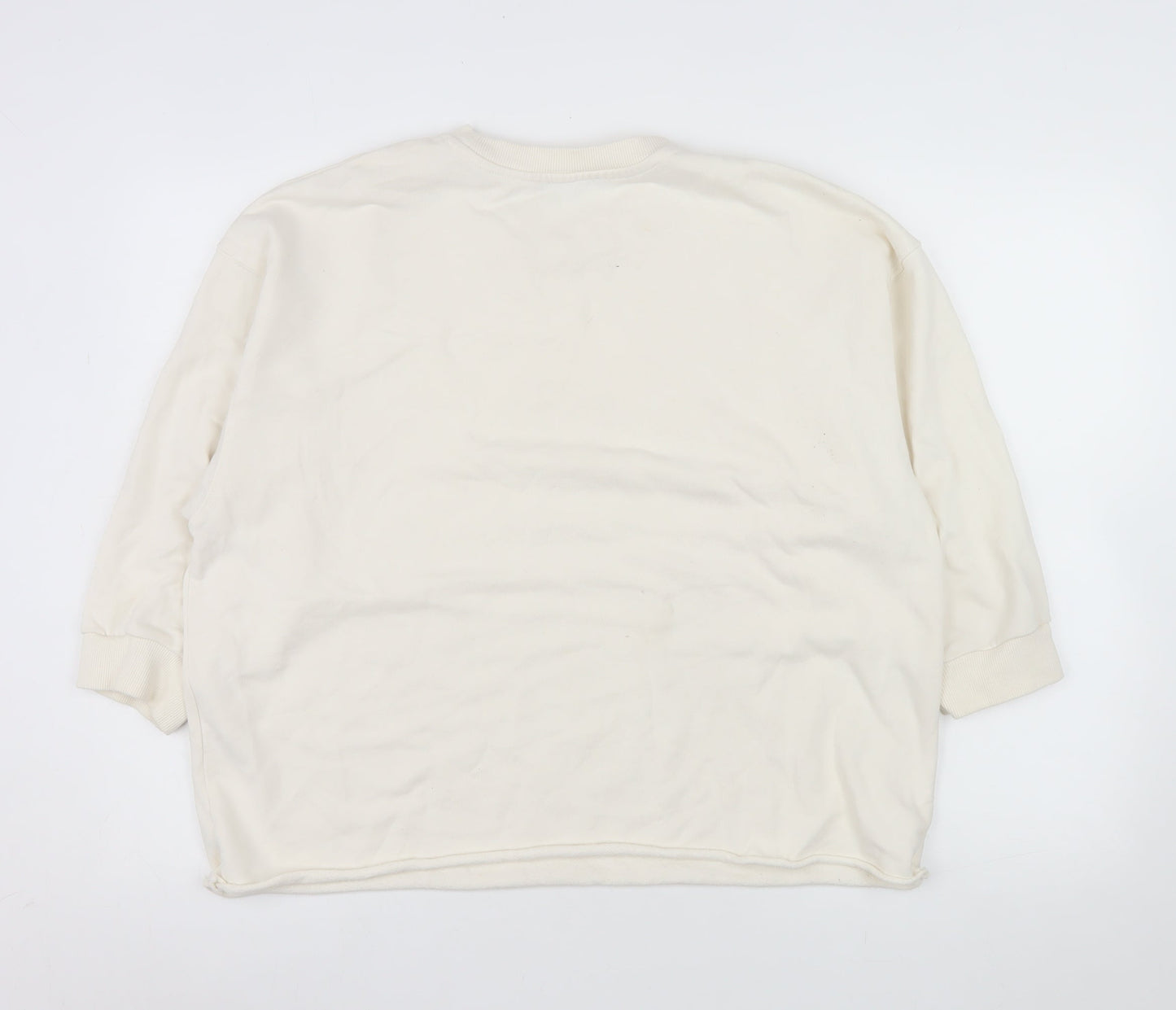 Womens UK Size S Zara Ivory Pullover Sweatshirt
