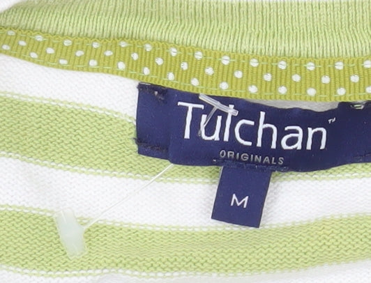 Womens UK Size M Tulchan Green Cardigan Jumper