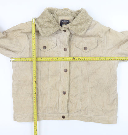 Womens UK Size M Route 66 Beige Trucker Jacket