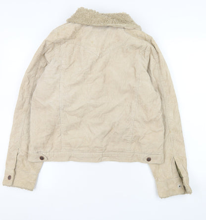 Womens UK Size M Route 66 Beige Trucker Jacket