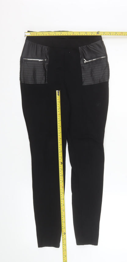 Womens UK Size M Calzedonia Slim Fit Leggings Black Trousers