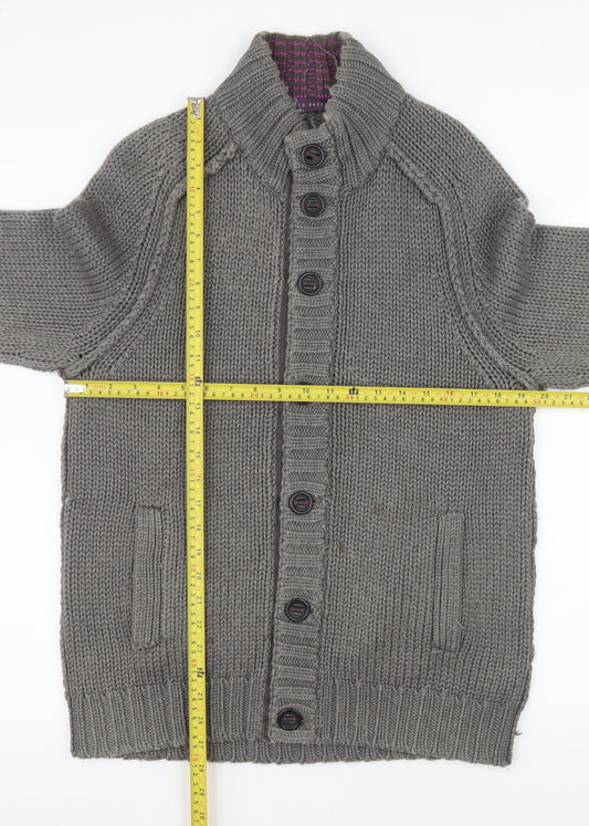 Mens UK Size M Ted Baker Grey Basic Jacket