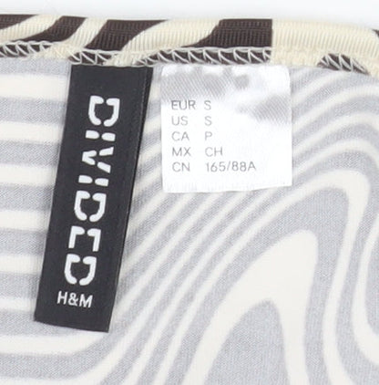 Womens UK Size S H&M Multicoloured Cropped Tank