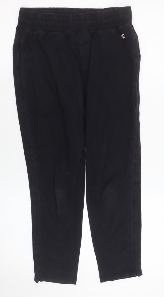 Mens UK Size M Champion Regular Fit Jogger Black Trousers