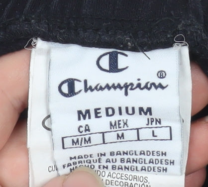 Mens UK Size M Champion Regular Fit Jogger Black Trousers
