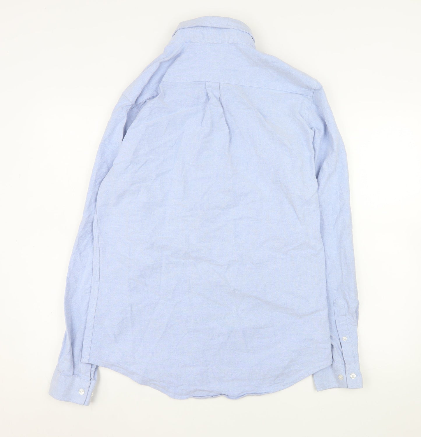 Mens UK Collar Size M River Island Smart Blue  Dress Shirt