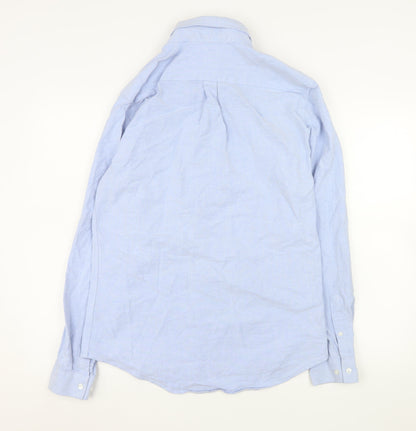 Mens UK Collar Size M River Island Smart Blue  Dress Shirt