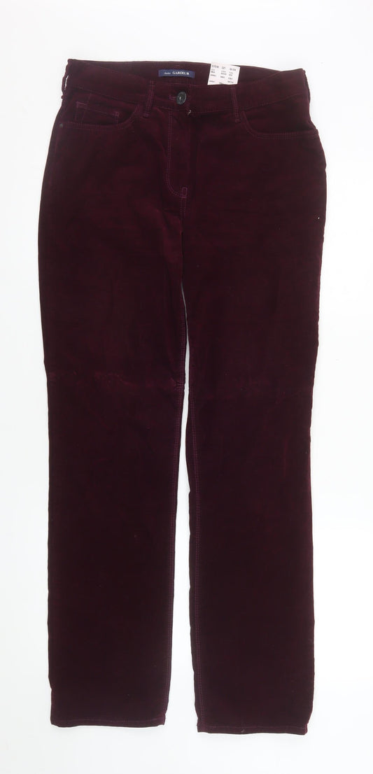 Womens UK Size 12 Atelier Gardeur Regular Fit Casual Business Purple Trousers