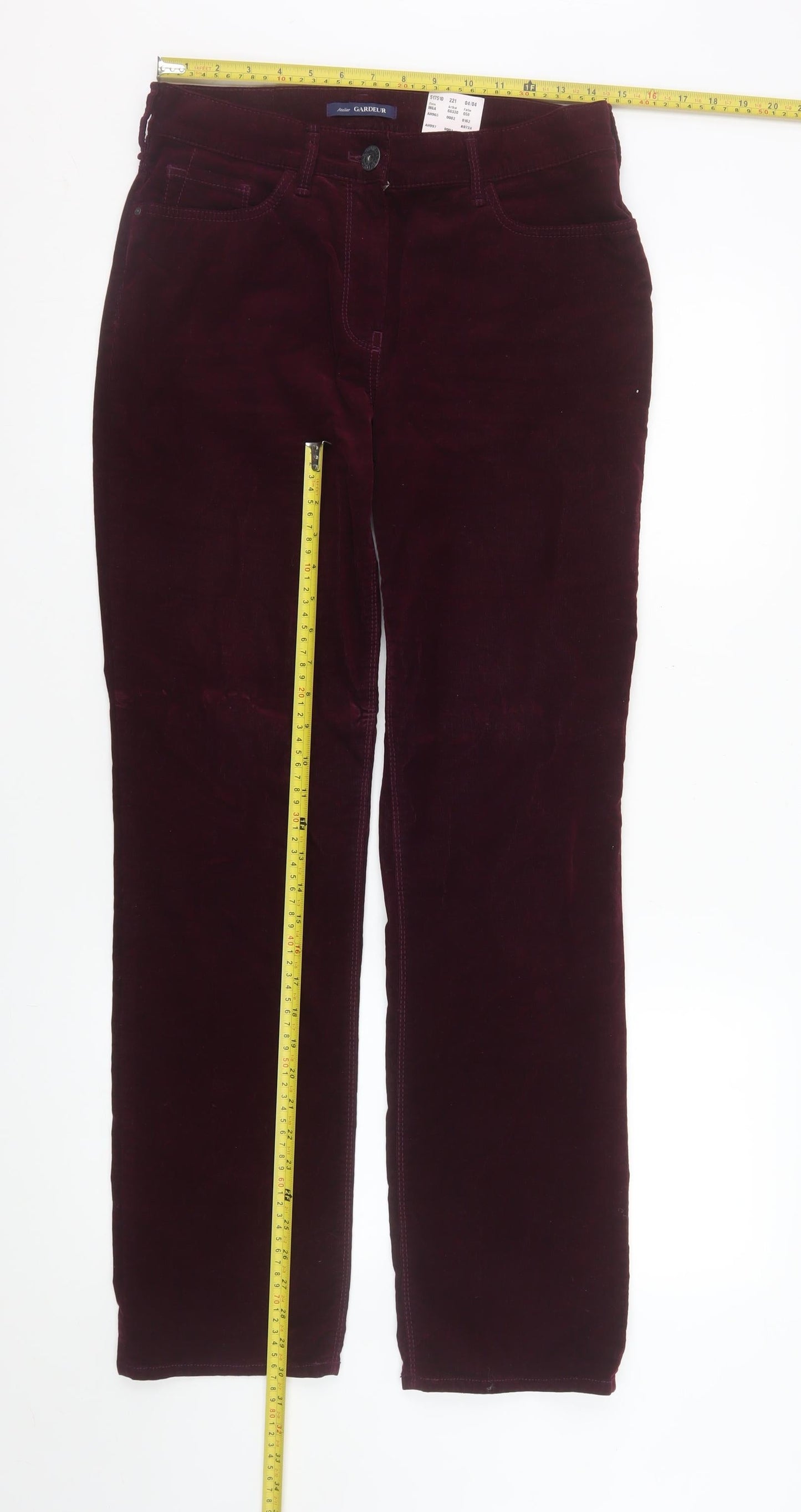 Womens UK Size 12 Atelier Gardeur Regular Fit Casual Business Purple Trousers