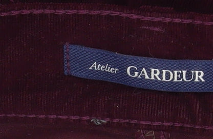 Womens UK Size 12 Atelier Gardeur Regular Fit Casual Business Purple Trousers