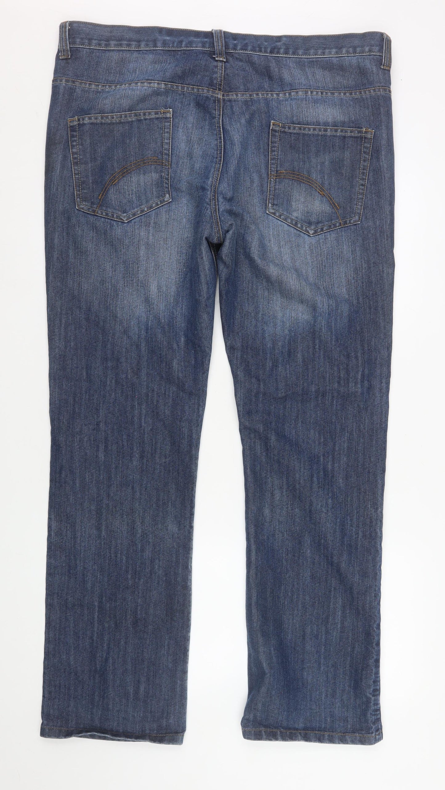 Mens UK Size L Denim Co. Classic Fit Straight Blue Jeans