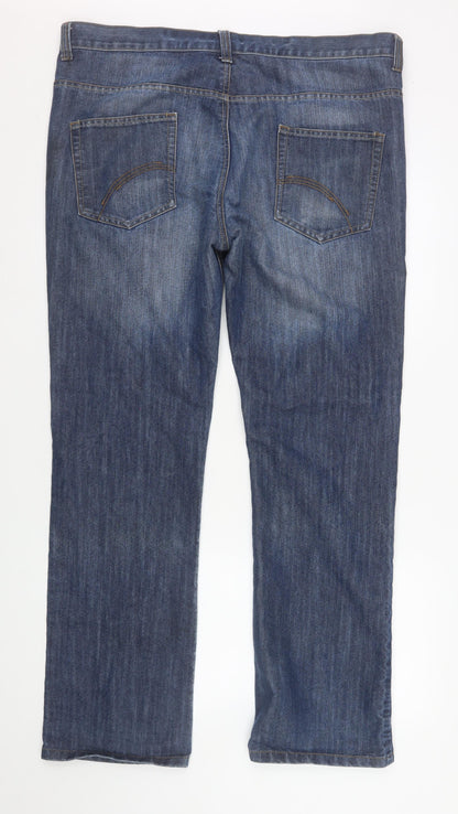Mens UK Size L Denim Co. Classic Fit Straight Blue Jeans