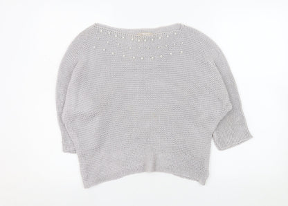 Womens UK Size S Carina Ricci Grey Pullover Jumper