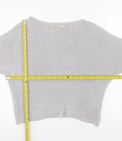 Womens UK Size S Carina Ricci Grey Pullover Jumper