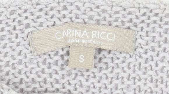 Womens UK Size S Carina Ricci Grey Pullover Jumper