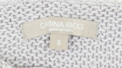 Womens UK Size S Carina Ricci Grey Pullover Jumper