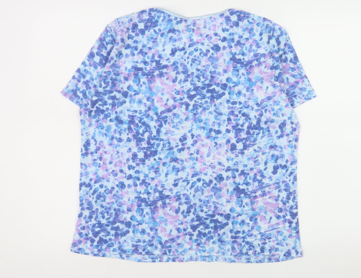 Womens UK Size 14 Honor Millburn Multicoloured Basic T-Shirt