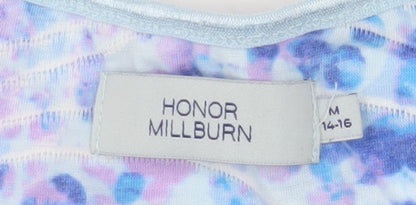 Womens UK Size 14 Honor Millburn Multicoloured Basic T-Shirt