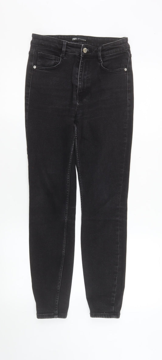 Womens UK Size 8 Zara Slim Fit Skinny Black Jeans
