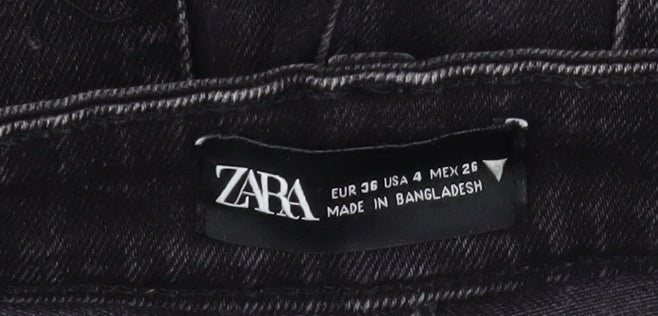 Womens UK Size 8 Zara Slim Fit Skinny Black Jeans