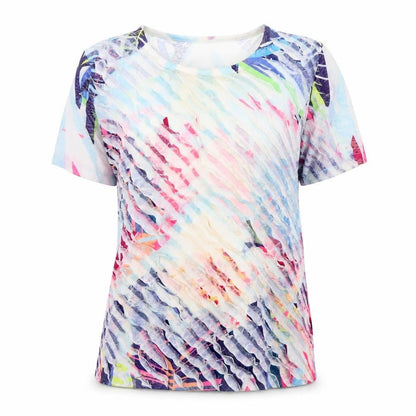 Womens UK Size M Just Elegance Multicoloured Basic T-Shirt