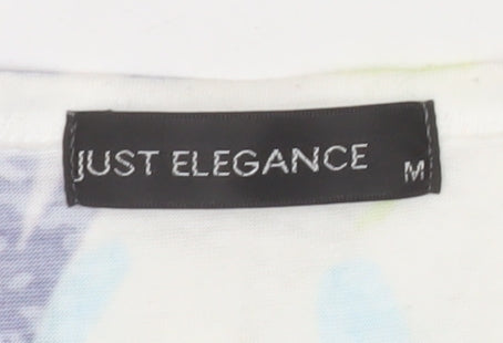 Womens UK Size M Just Elegance Multicoloured Basic T-Shirt