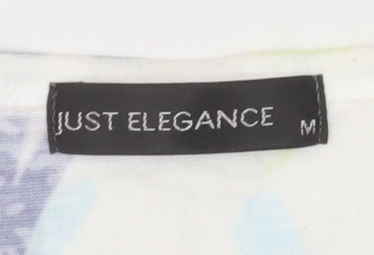 Womens UK Size M Just Elegance Multicoloured Basic T-Shirt