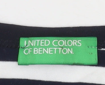 Womens UK Size 12 United Colors of Benetton Blue Basic T-Shirt