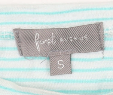Womens UK Size S First Avenue Blue Basic T-Shirt