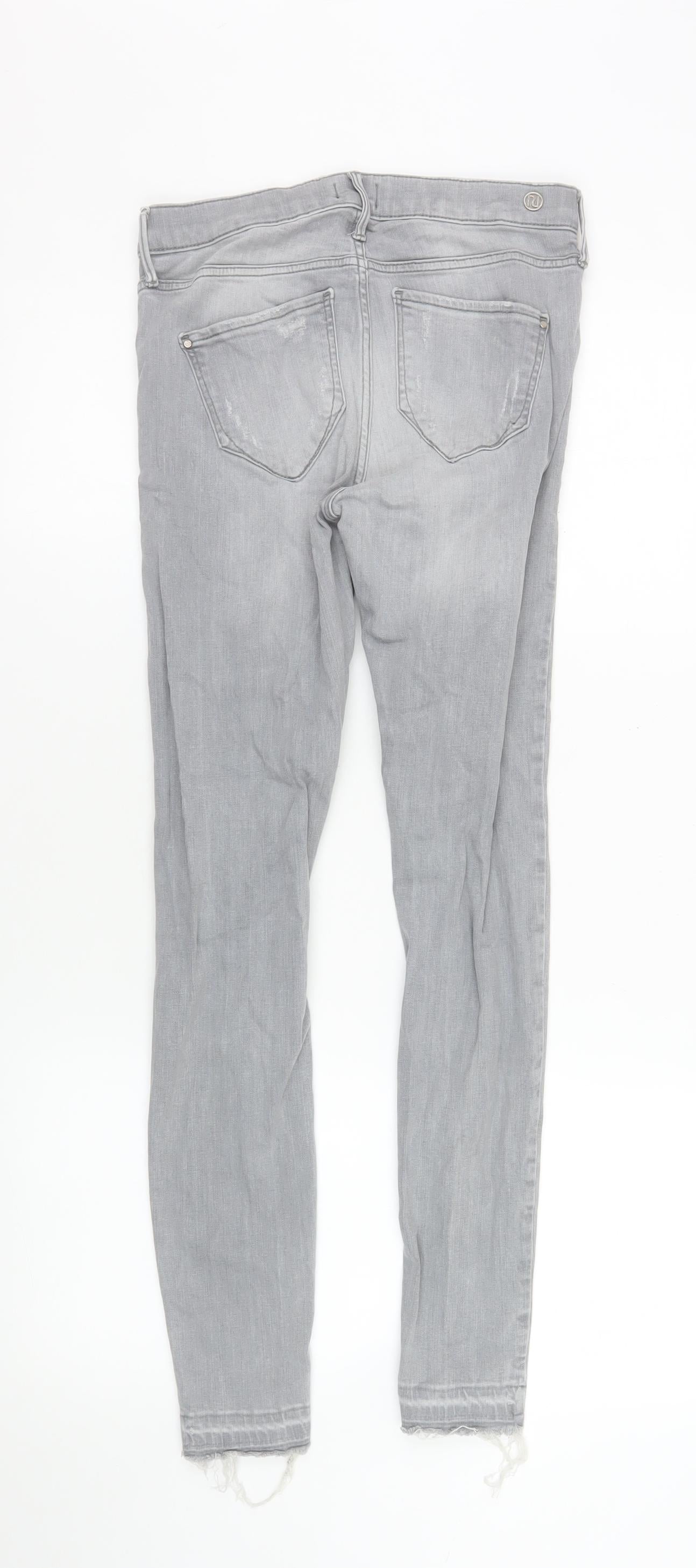 Womens UK Size 8 River Island Slim Fit Skinny Grey Jeans