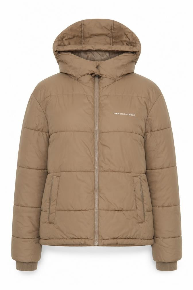 Womens UK Size 12 Pink Soda Sport Brown Puffer Jacket