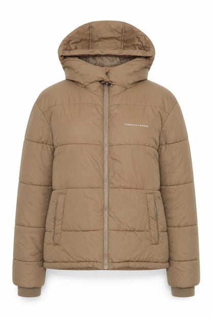 Womens UK Size 12 Pink Soda Sport Brown Puffer Jacket