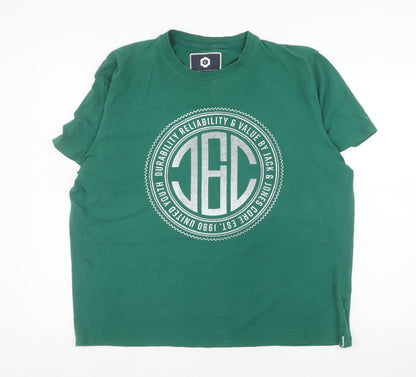 Mens UK Size 2XL JACK & JONES Green  T-Shirt
