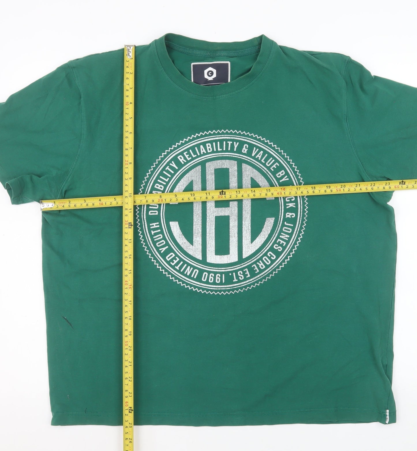 Mens UK Size 2XL JACK & JONES Green  T-Shirt