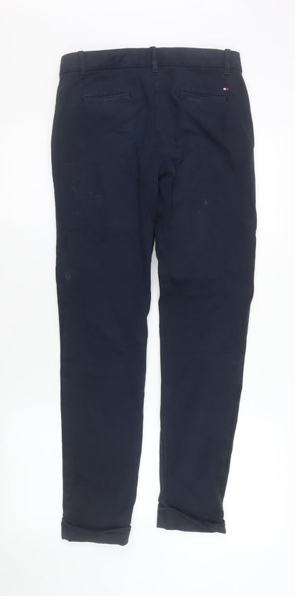 Mens UK Size 2XS Tommy Hilfiger Slim Fit Chino Blue Trousers