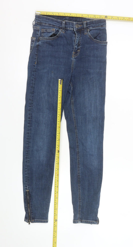 Womens UK Size 10 Topshop Slim Fit Skinny Blue Jeans