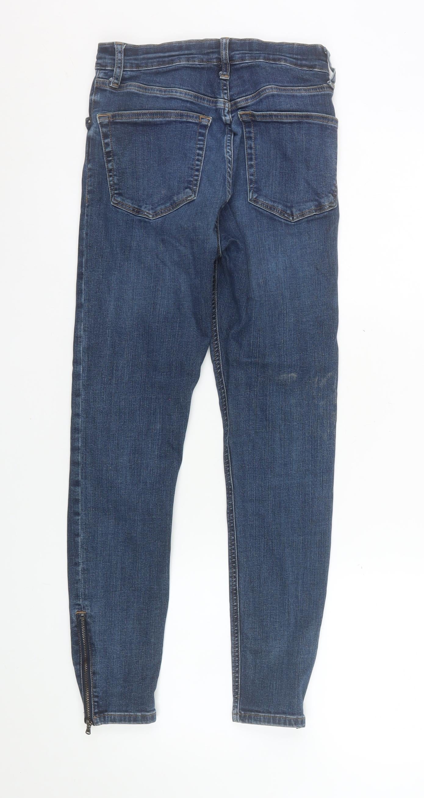 Womens UK Size 10 Topshop Slim Fit Skinny Blue Jeans