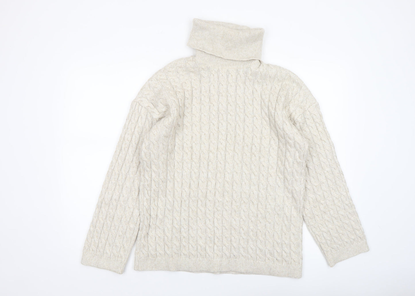 Womens UK Size M New Look Beige Pullover Jumper