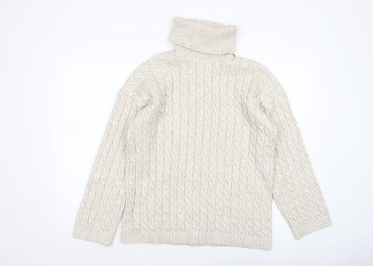 Womens UK Size M New Look Beige Pullover Jumper