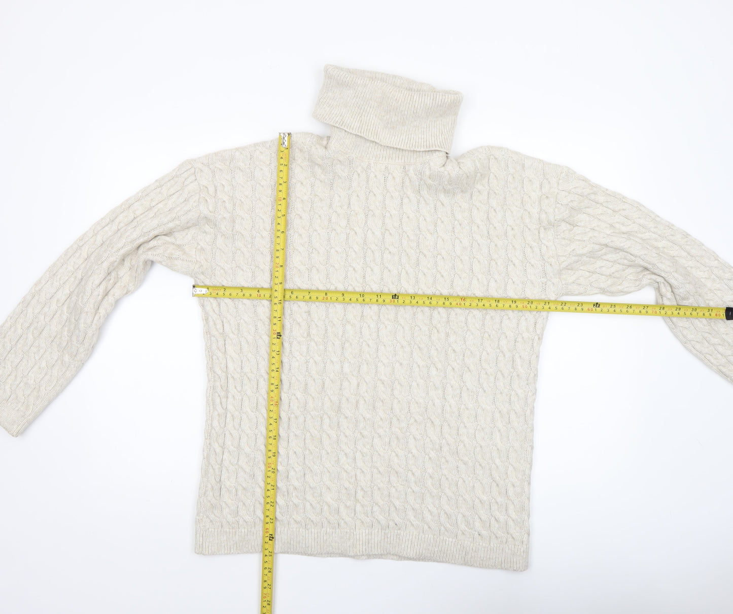 Womens UK Size M New Look Beige Pullover Jumper