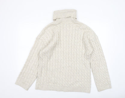 Womens UK Size M New Look Beige Pullover Jumper