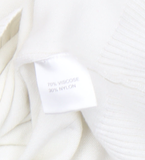 Womens UK Size 18 Castle of Ireland White Pullover Jumper