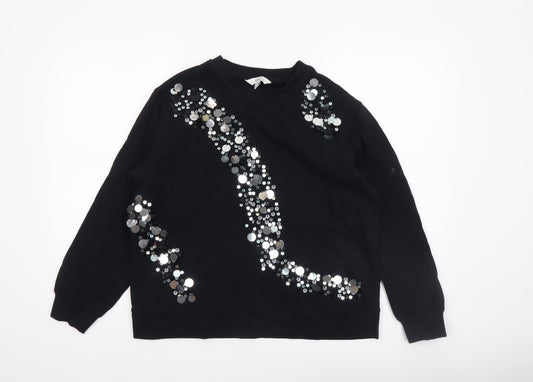 Womens UK Size M Marks and Spencer Black Pullover Sweatshirt