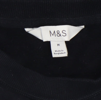 Womens UK Size M Marks and Spencer Black Pullover Sweatshirt