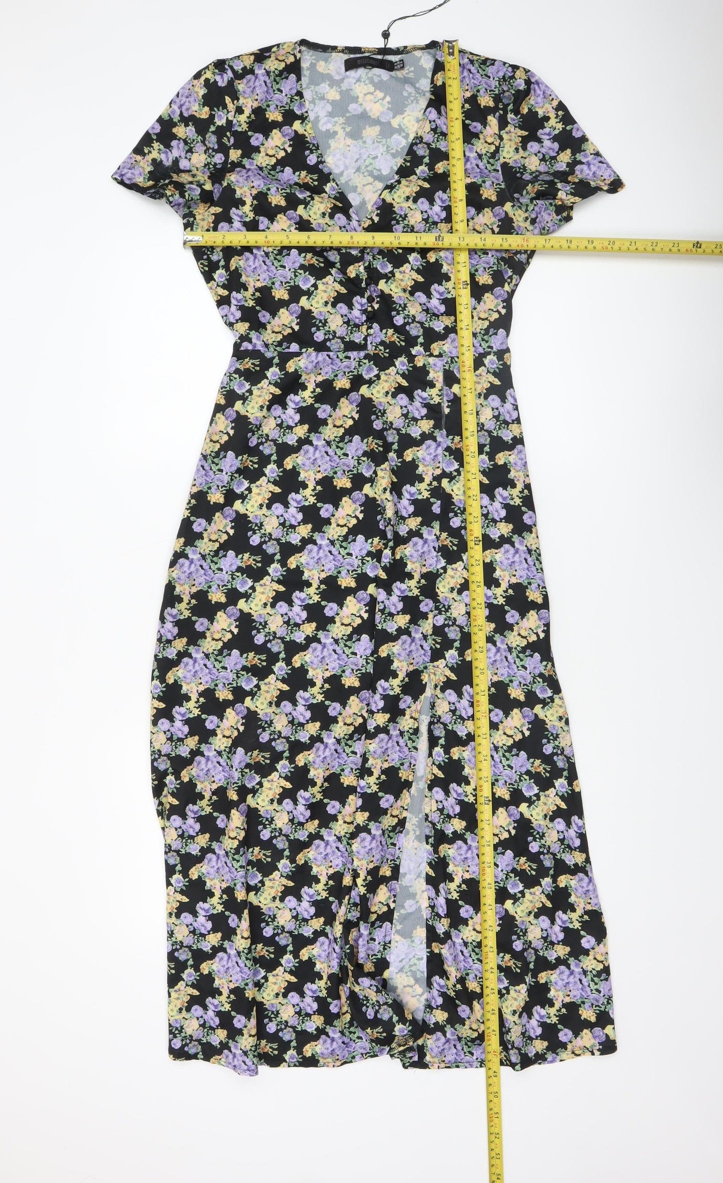Missguided Women’s Multicoloured Floral Midi Wrap Dress Size 10
