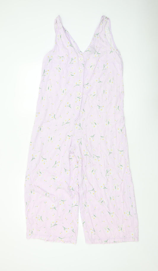 Womens UK Size 12 New Look One-Piece Purple Jumpsuit